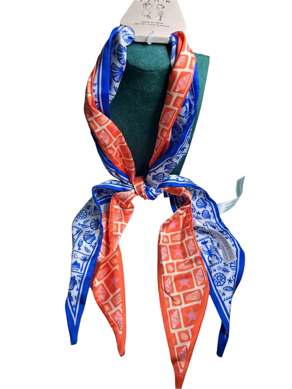 piper•k Red & Blue Printed Scarf